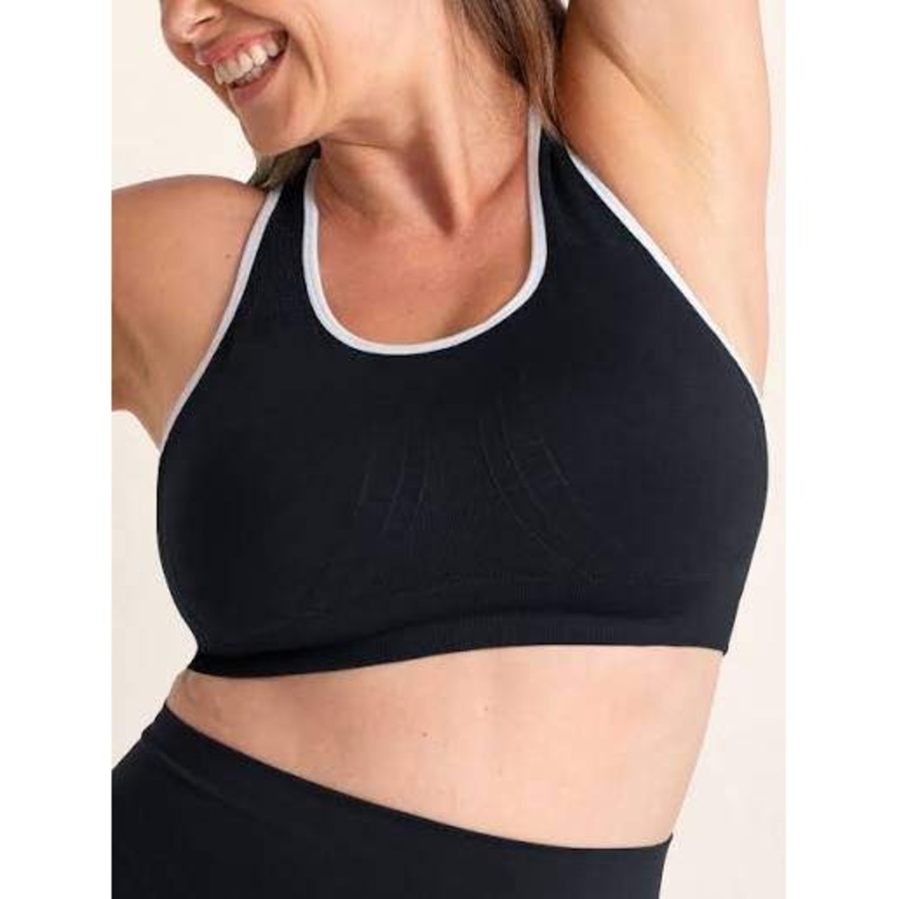 Truekind Shapermint Seamless Racerback Sports Bra Black 2XL New With Tags